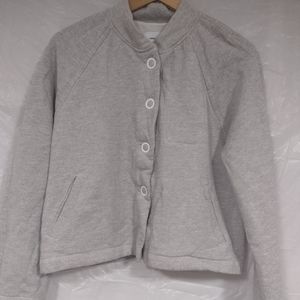 Women Current/Elliot Buttoned Gray Sweater